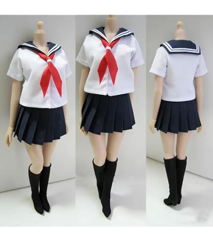 Amazon | 1/6 女性アクションフィギュア用衣装 制服 女子高生 ブレザー